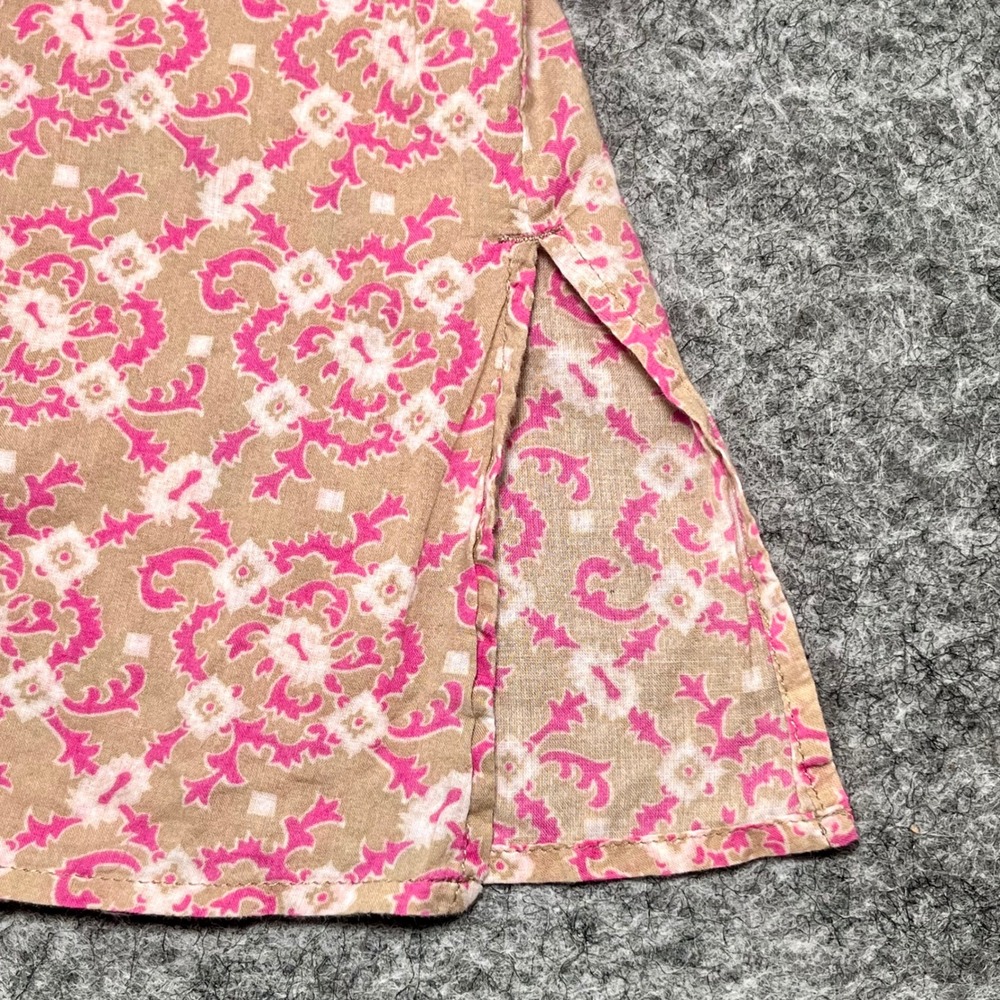 New York & Company Tunic Top Women S Sequins Pink 100% Cotton Boho Resort Casual - Picture 4 of 11